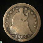 1854 with Arrows Liberty Seated Half Dime - Good Details