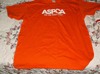 (ASPCA ) MENS/WOMENS T-SHIRT (FR. ONLY) Size XL (ORANGE) COTTON, GILDAN