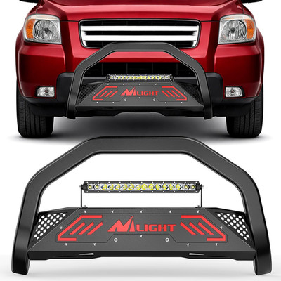 Bull Bar with Light Fits 2003-2008 Honda Pilot, 2006-2015 Honda Ridgeline, 2001-