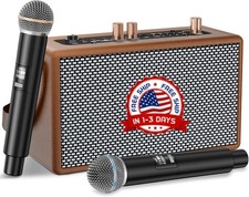 M quina de Karaoke con dos micr fonos inal mbricos, Altavoz Bluetooth port til