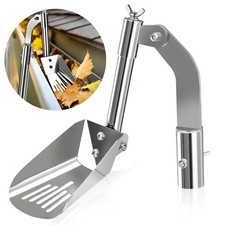 Roof Gutter Cleaning Tool Stainless Steel Fit 1.1in Pole Adjustable Scoop Leaves