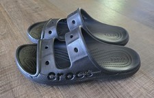 Crocs Baya Unisex Slip On Slides Sandals Black Size Men 6 Women 8