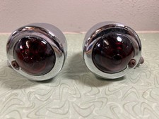 Teardrop Glass Lens Turn Signal Stop Tail Lamp Lights Rat Rod Motorcycle