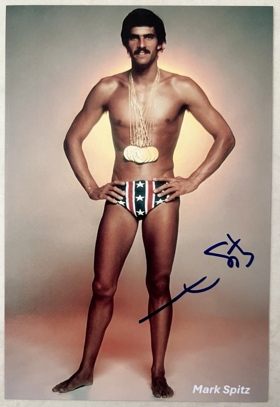 9x Olympic Gold Medalist Mark Spitz Hand Signed Photograph Autographed 4x6