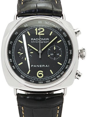 PANERAI Radiomir Chronograph 45Mm PAM00288 Black Men's Used Watch #4107