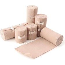 6er Set Elastische Kompressionsbinden mit Metallclips – Für Handgelenke, Knöc...