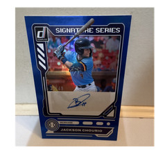 Panini Donruss Signature Series Jackson Chourio SS-11 Brewers Blue RC Auto /49