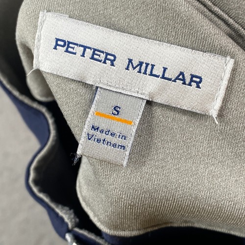 Peter Millar Galway Stretch Quarter-Zip Vest Men Small Blue Performance Pullover - Picture 9 of 14