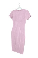 Windsor Womens Medium Pink Velvet Bodycon Midi Dress Short Sleeve Fitted #82