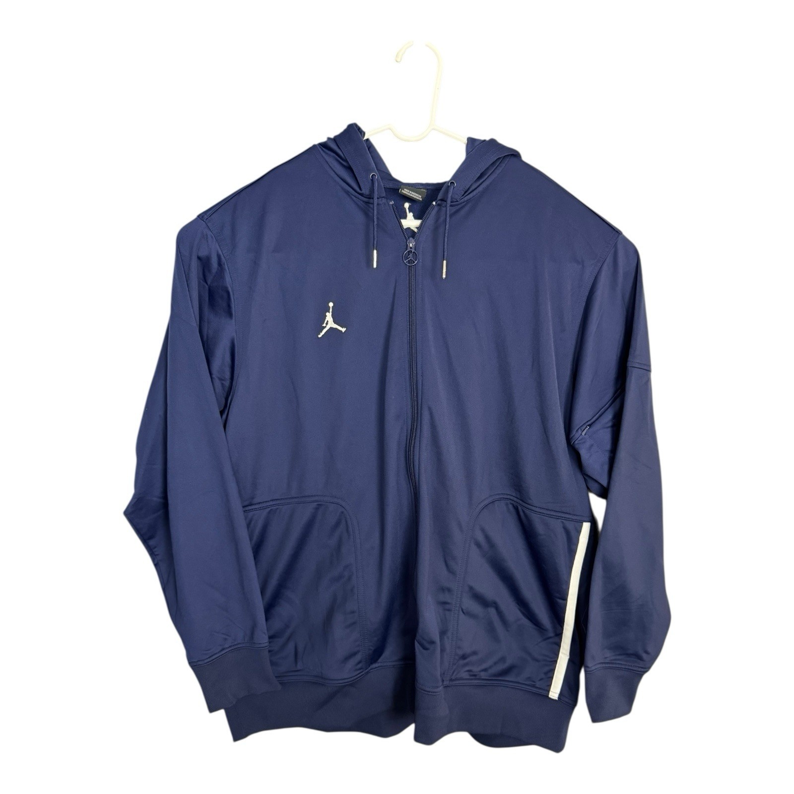 SACAI X NIKE Nike Air Jordan Full Zip Felpa con Cappuccio Giacca Navy Jumpman Logo Uomo XL Poliestere Y2K