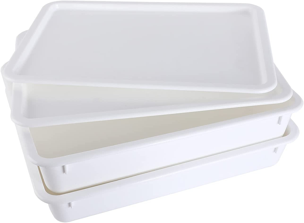 Pizza Dough Proofing Box - Stackable Commercial Quality Trays with Covers (17.25