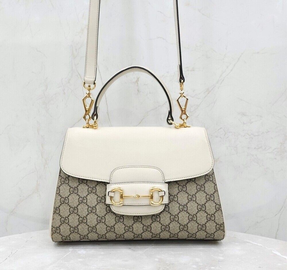 Gucci Horsebit 1955 Top Handle Medium Shoulder Bag 702049 150626706 [U]