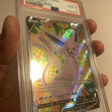 Pokémon TCG Espeon v Evolving Skies Holo Ultra Rare Card 179/203 Full Art Psa 10
