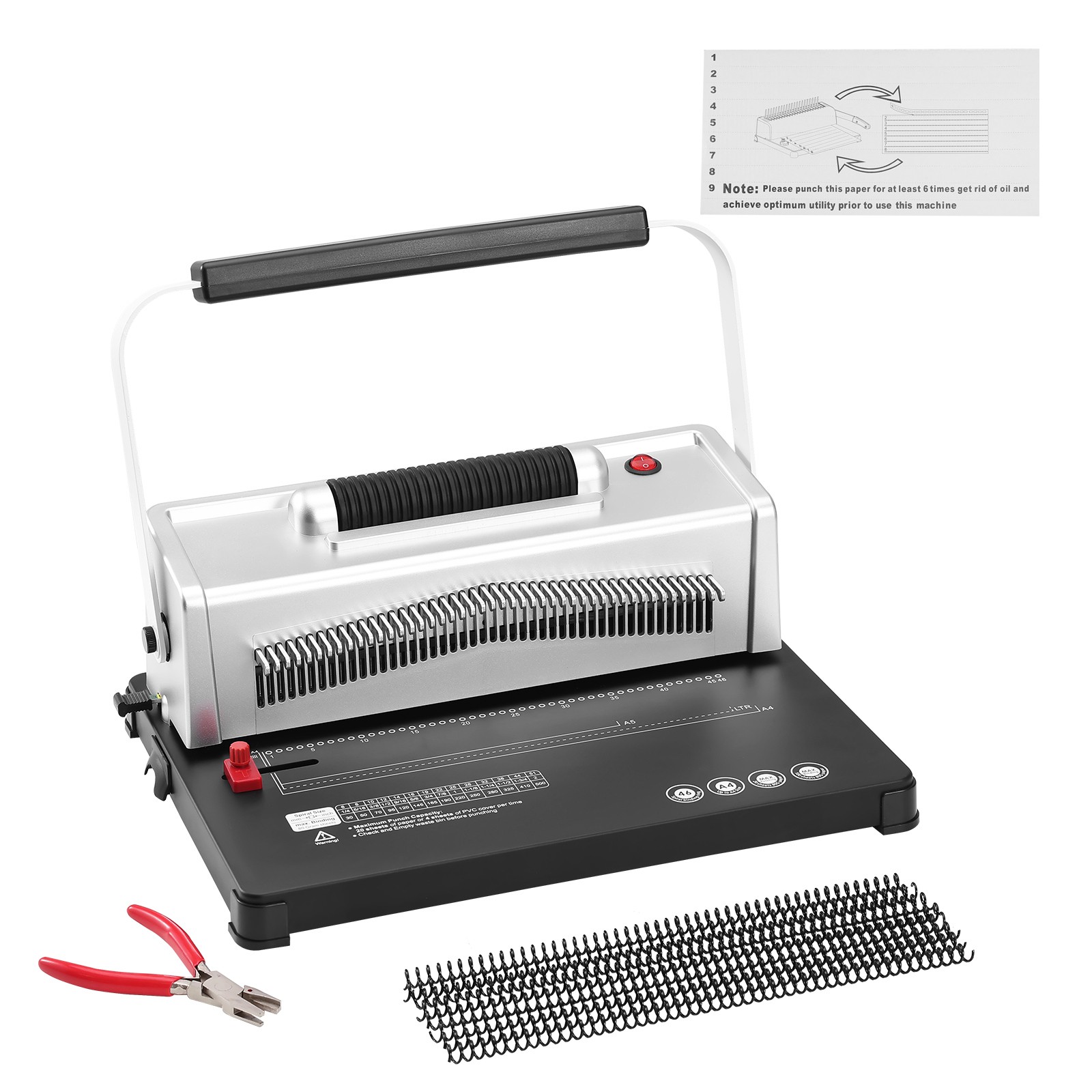 Uimoso Electric Coil Binding Machine with 100 Spiral Binding Spines