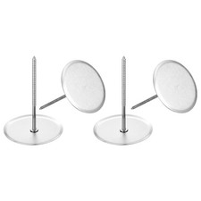 4Pcs 1.97 x 2.64 Inch Steel Baking Tool for Flower, Cake Decorating Nail, Silver