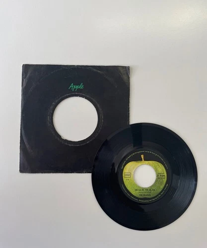 FREE SHIP The Beatles Germany 1969 Ob-La-Di Ob-La-Da While My Guitar 7" 45 Vinyl