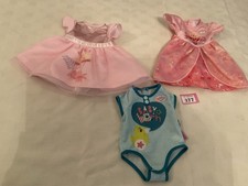 ZAPF CREATIONS BABY ANNABEL DRESSES X 2 & BABY BORN ONSIE (377/21)