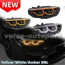 LED Scheinwerfer Für BMW 4er F32 F33 F36 2013-20 Yellow/White/Amber Tagfahrlicht