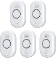5 Pack Water Leak Detectors for Home, 100dB Water Sensor Alarm for Basement, ...