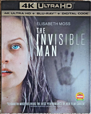 The Invisible Man 4K Ultra HD Blu-ray Elisabeth Moss Horror (Universal Studios )