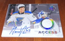 Upper Deck Ultimate Access David Perron Autograph Jersey /135 St. Louis Blues