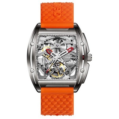 CIGA Design Z Series Automatik Skelettiert Titan Schwarz Saphir Herrenuhr