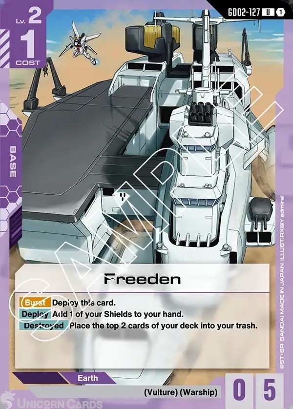 GD02-127 Freeden : UC Gundam TCG Card : GD02: Dual Impact