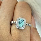 925 Sterling Silver Ring 5x3mm Natural Blue Turquoise Gemstone Zircon Jewelry — photo 9