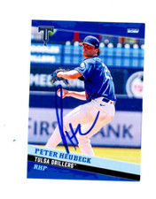 Peter Heubeck 2025 Tulsa Drillers signed autograph baseball card Dodgers