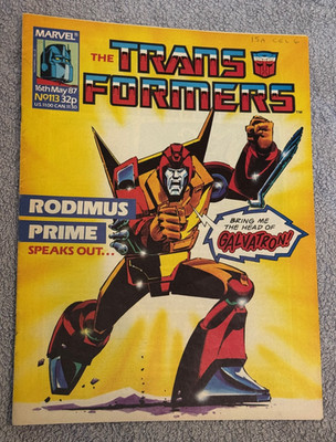 TRANSFORMERS G1 UK Marvel Comics # 113 First appearance of DEATHS HEAD STORYLINE