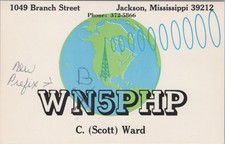 amateur ham radio QSL postcard WB5PHP C S…
