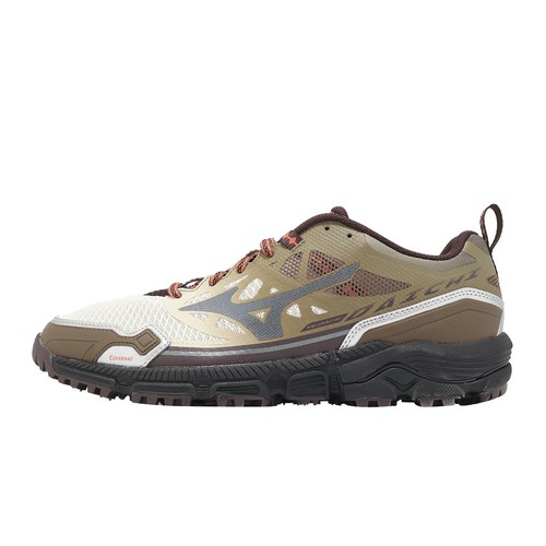 Mizuno x Covernat Wave Daichi LS Khaki Brown Men Trail Running Shoes D1GD2621-01 - Picture 2 of 8