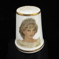 Royal Grafton Princess Diana 25th Birthday Porcelain Thimble Vintage Original