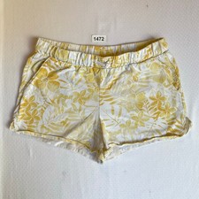 Old Navy Youth Girl Casual Shorts size XL 14-16 Floral Yellow  White Stretch