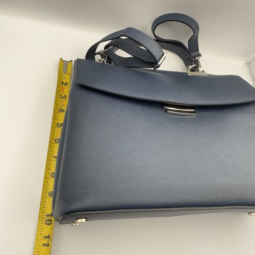 Maxima Milano Deep Blue Navy Ledertasche Rucksack Made In Italy mit Staubbeutel - Bild 6 von 10