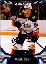 Brayden Tracey RC 2022-23 Upper Deck MVP Blue Script #226 Rookie