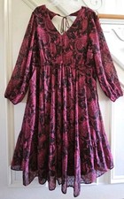 Torrid Tea Length Clip Dot Open Back A-Line Midi Dress Plus Pockets Sz 2X 18-20