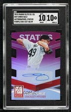 2015 Elite Signatures Status Purple Die-Cut 40/49 Chris Sale SGC 10 GEM Auto 1b9