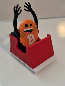 3D Printed Bitcoin Rollercoaster Meme Man Desk Toy Crypto Display Figure