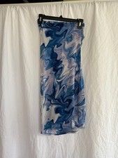 Urban Outfitters Blue and White Marble Print dress Size Small NEW