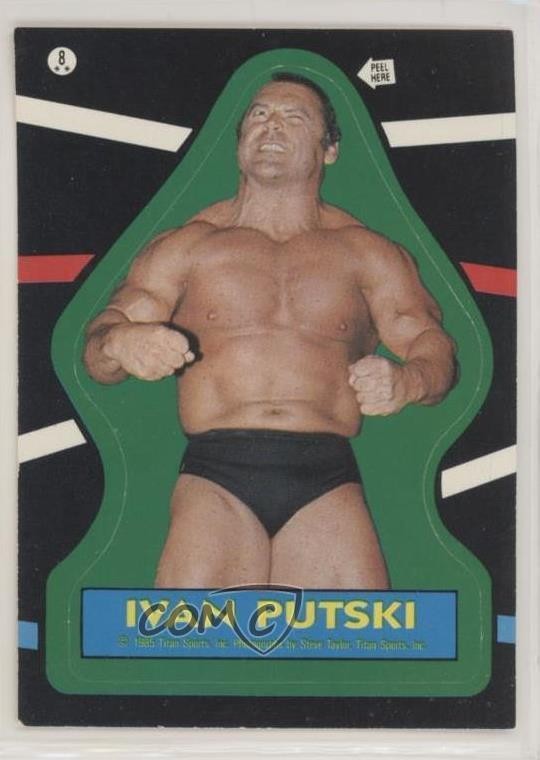 1985 Topps WWF Stickers Ivan Putski (Back Has Completed Puzzle) #8 9ca
