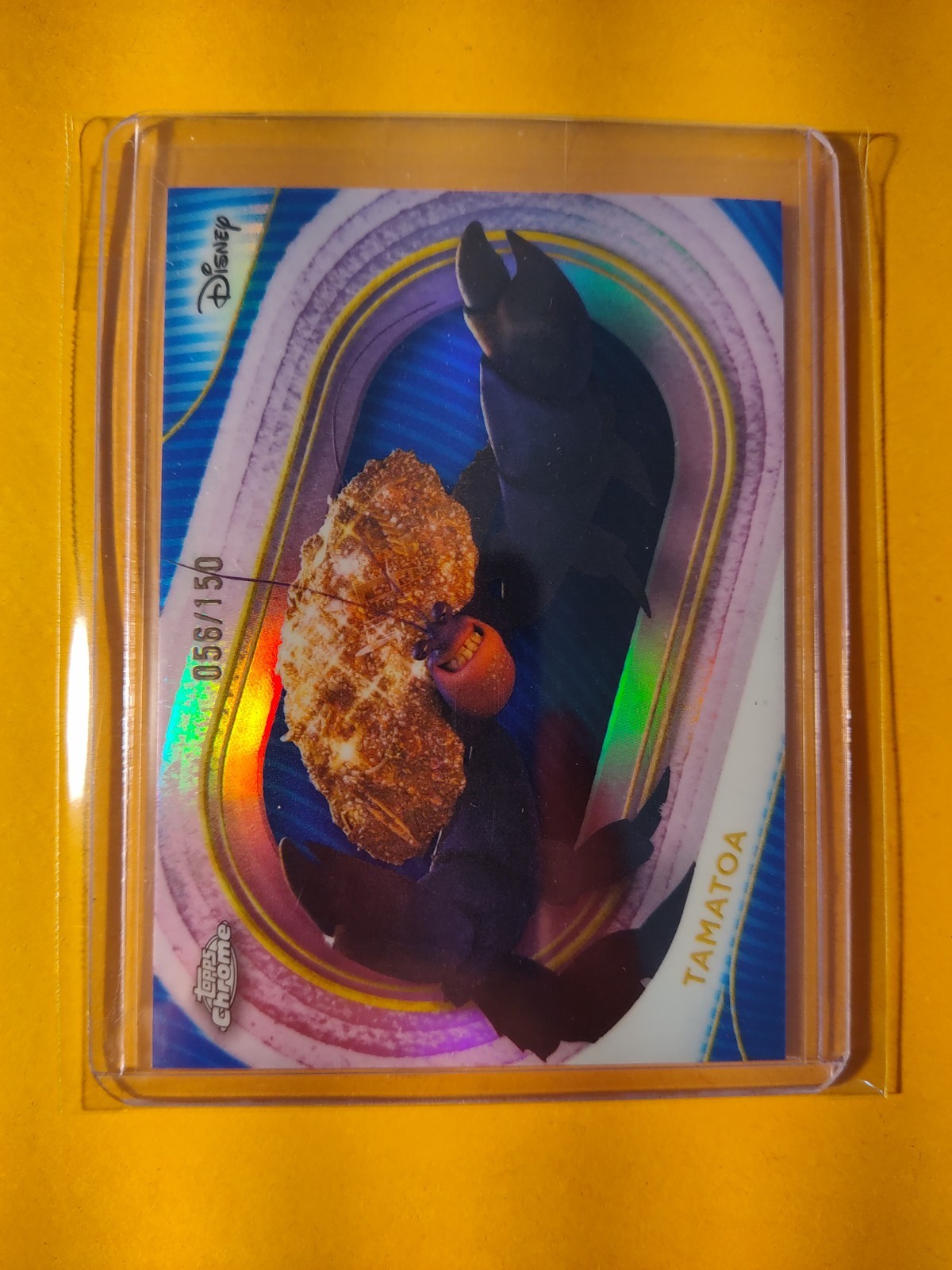 MT 2025 Topps Chrome Disney Tamatoa Moana Blue Refractor Parallel SP /150 #18