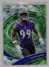 2021 Spectra Football Odafe Oweh Green Scope Prizm /35 RC Rookie Ravens Chargers