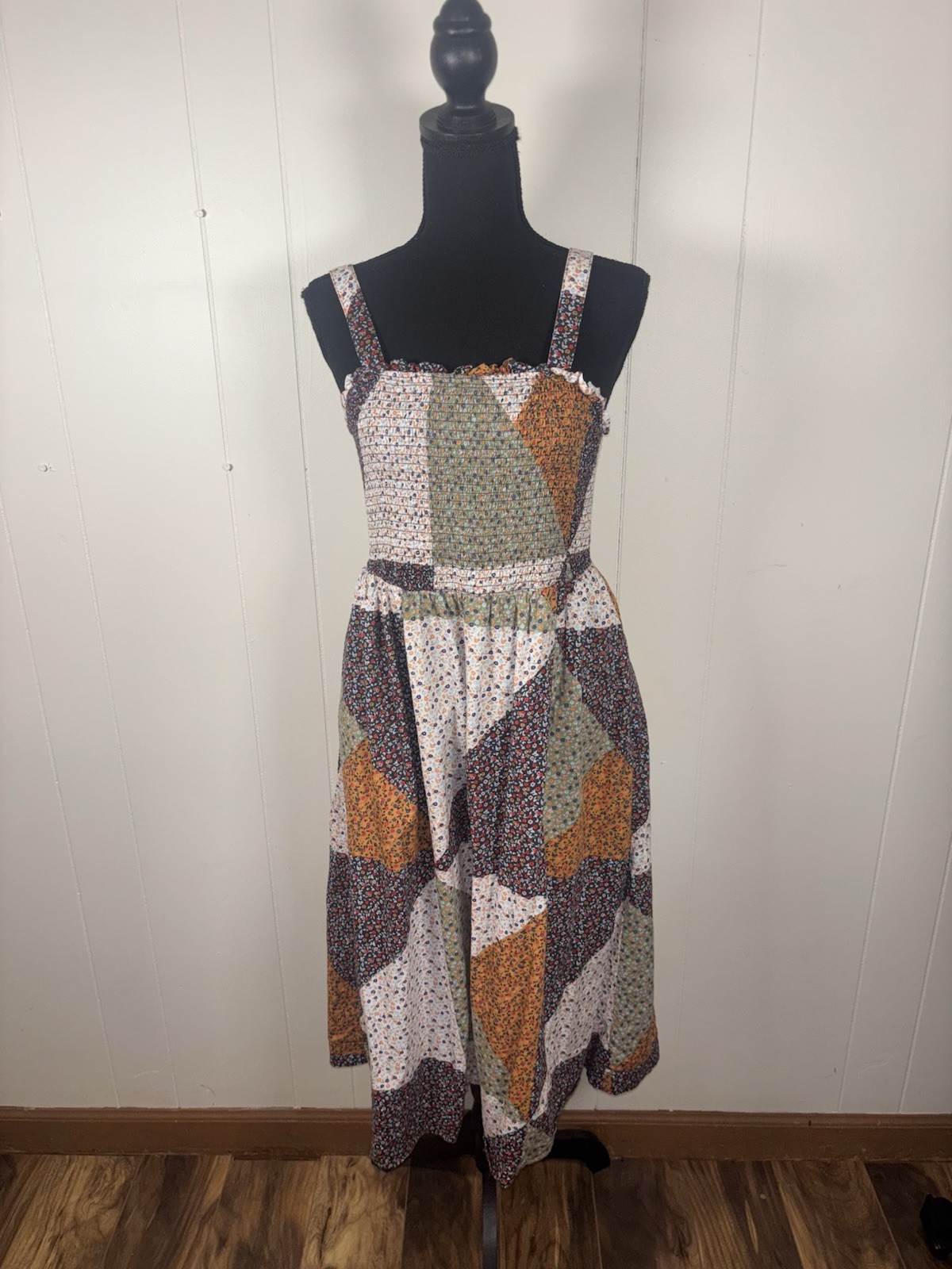 Universal Thread Dress Women’s M Patchwork Ditsy … - image 2