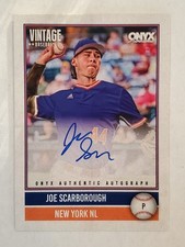 JOE SCARBOROUGH 2026 Onyx Vintage ON-CARD AUTO #'d 804/880 Mets