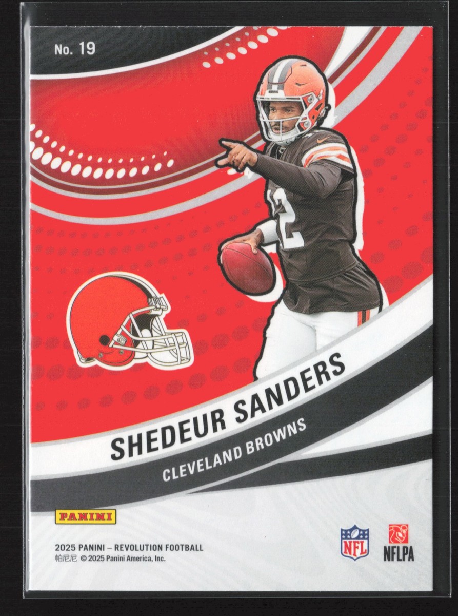 SONNENLEDER レザー ボール　ブラウン 2025 Panini Revolution #19 Shedeur Sanders Futures Cleveland