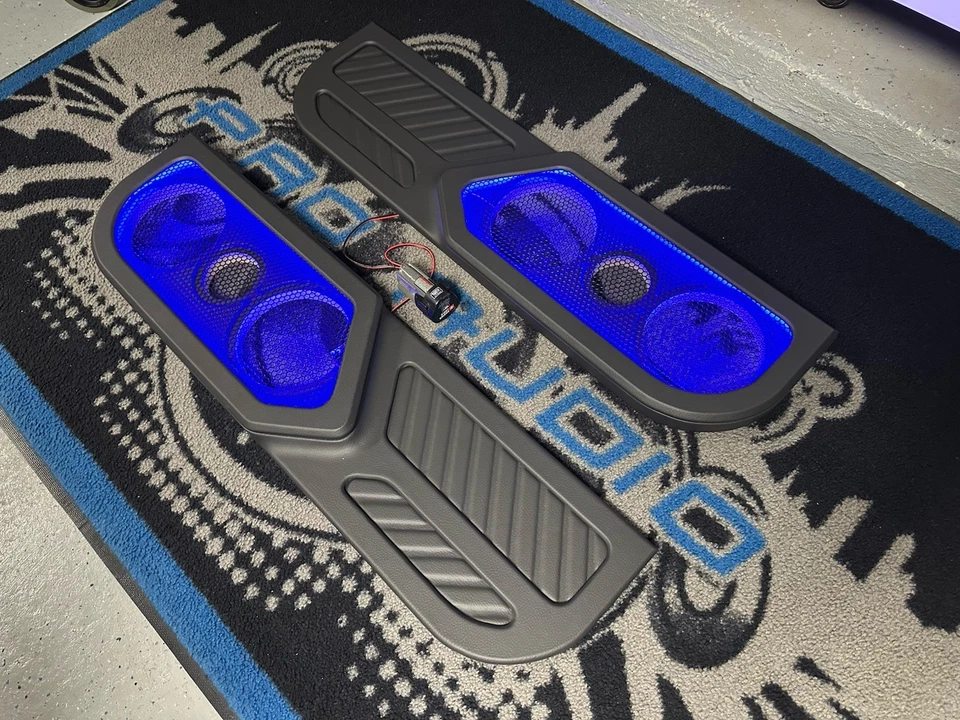 Chevrolet C10 1973 a 1987 panel de puerta delantera personalizado altavoces cápsulas Foto 3 de 4