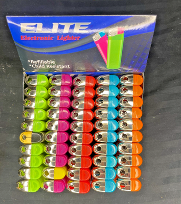 Electronic Disposable Lighters Adjustable Flame 50 Display Cigarette/Cigar/Pipe 