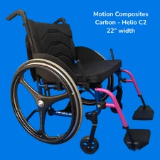 Montion Composit Wheel Chair CARBON Helio C2  22" width