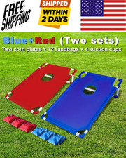 Cornhole Game Set 2 Boards 12 Bean Bags Outdoor Backyard Tailgate Beach Gift